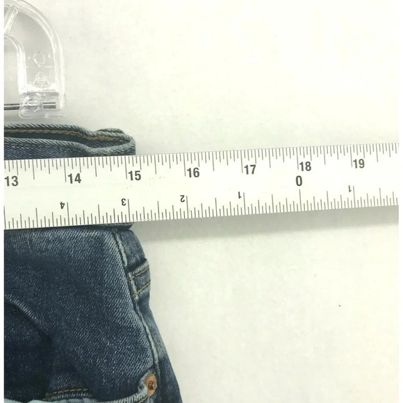 Gap Denim Jeans Men's Sz 29x32 Dark Blue Stonewash Slim Straight Midrise Stretch - Picture 3 of 12